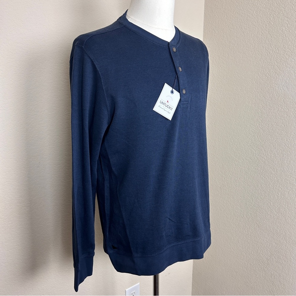 NWT Untuckit Vernoso Men’s Henley Sweatshirt | Size M - Picture 4 of 11